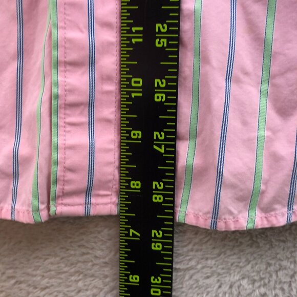 Abercrombie & Fitch Men's Shirt Medium Striped Pink Long Sleeve Button Up - Picture 4 of 10